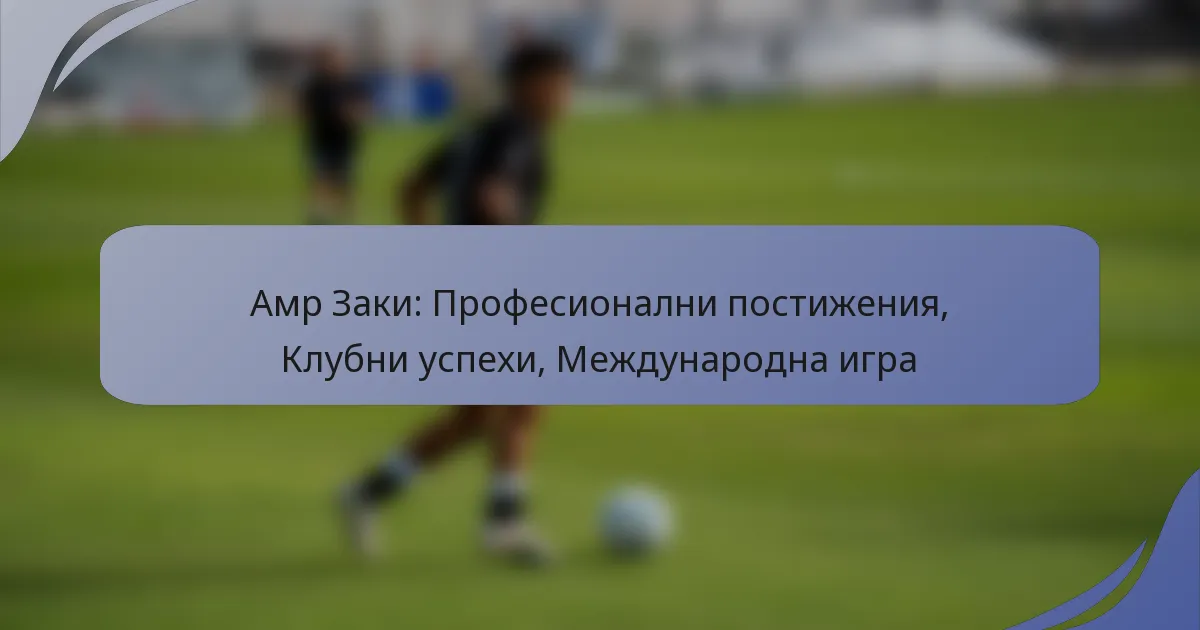 Амр Заки: Професионални постижения, Клубни успехи, Международна игра