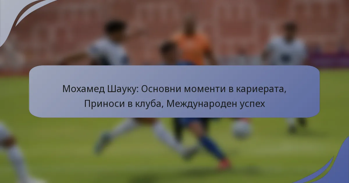 Мохамед Шаукy: Основни моменти в кариерата, Приноси в клуба, Международен успех
